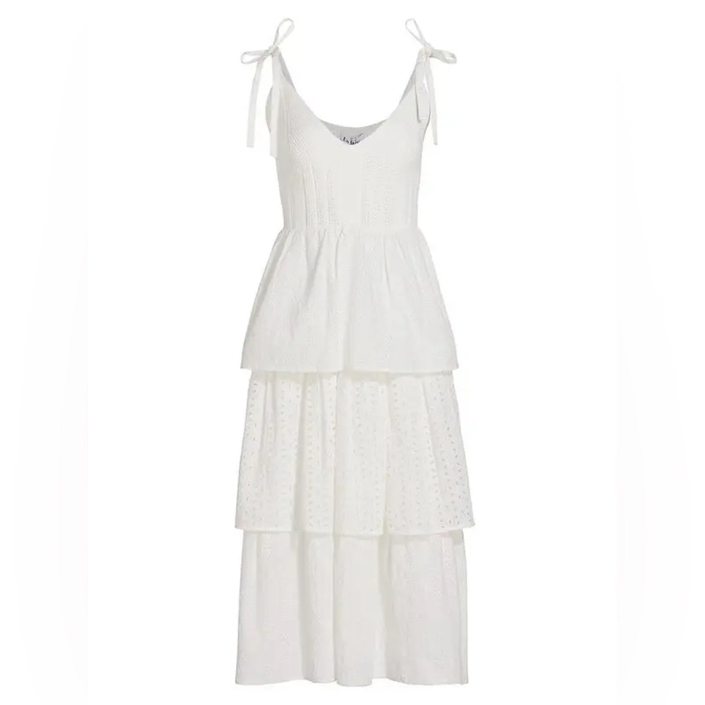 En Saison White Midi Dress